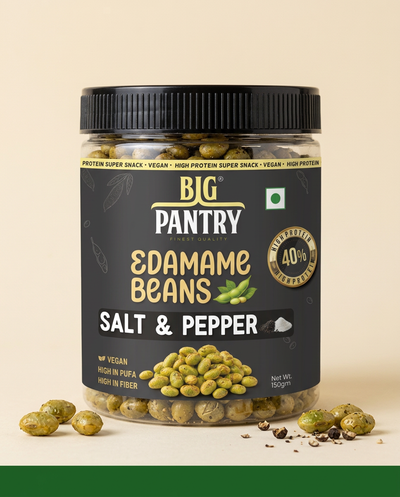 Salt & Pepper flavoured roasted edamame jar