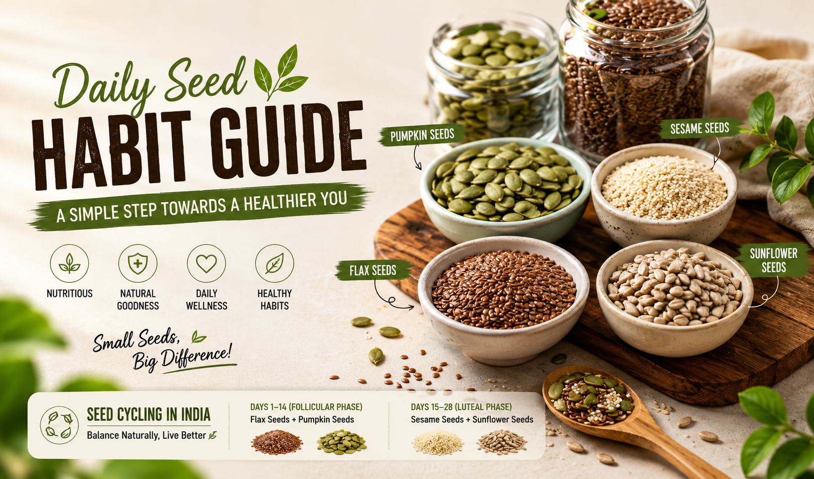Daily Seed Habit Guide: A Beginner's Guide to Seed Cycling in India