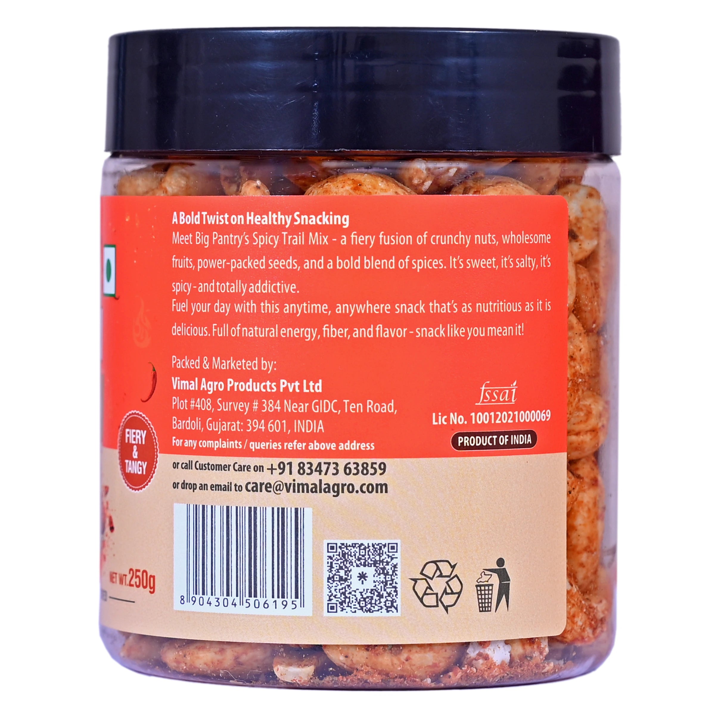 Big Pantry Peri Peri flavoured cashews jar close-up
