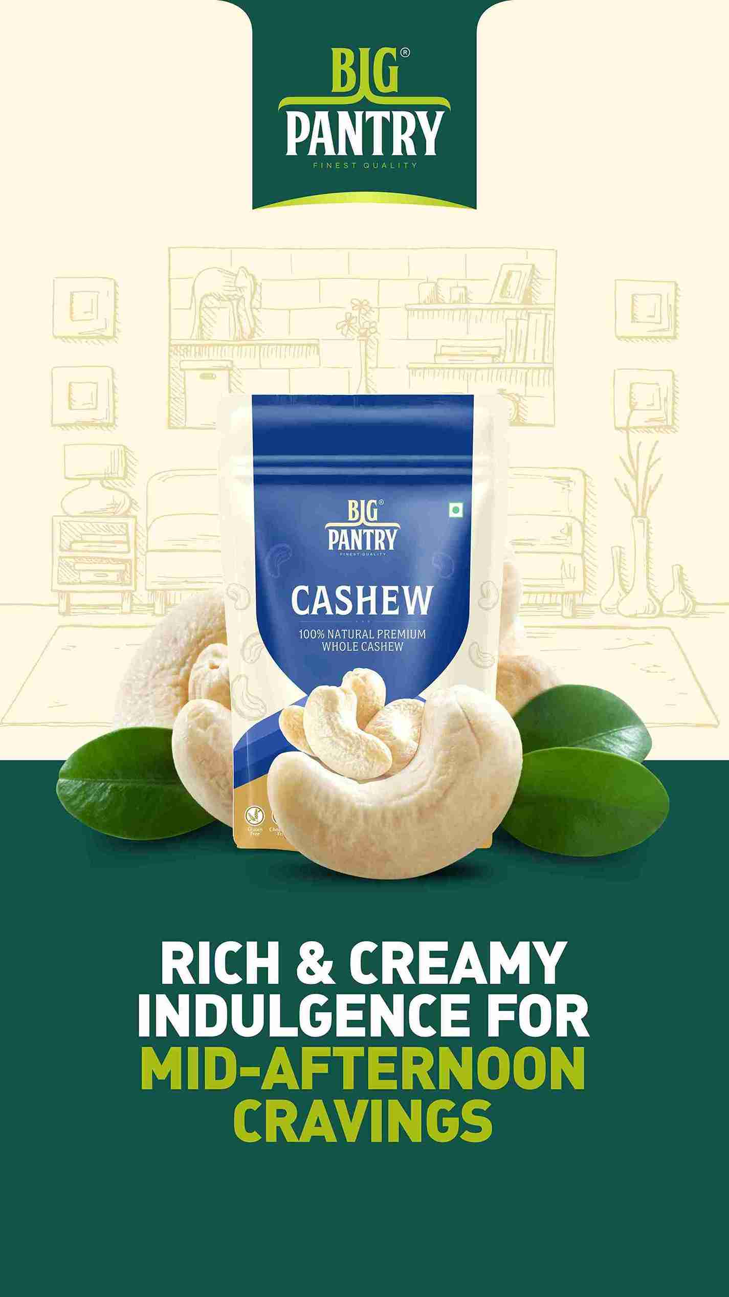 Whole Cashews W320 – 1kg Multipack (5×200g)