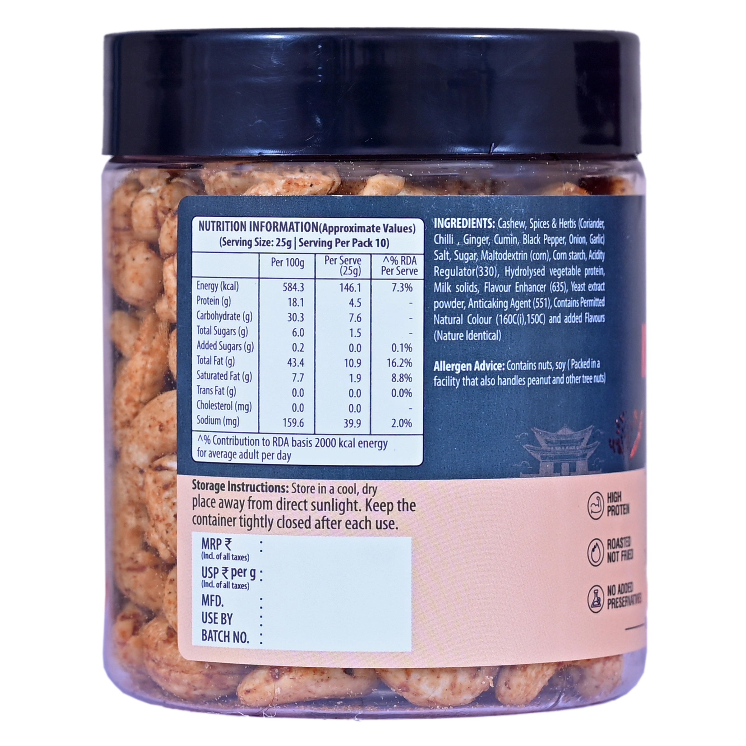 Big Pantry Flavoured Cashews jar lifestyle snacking shot