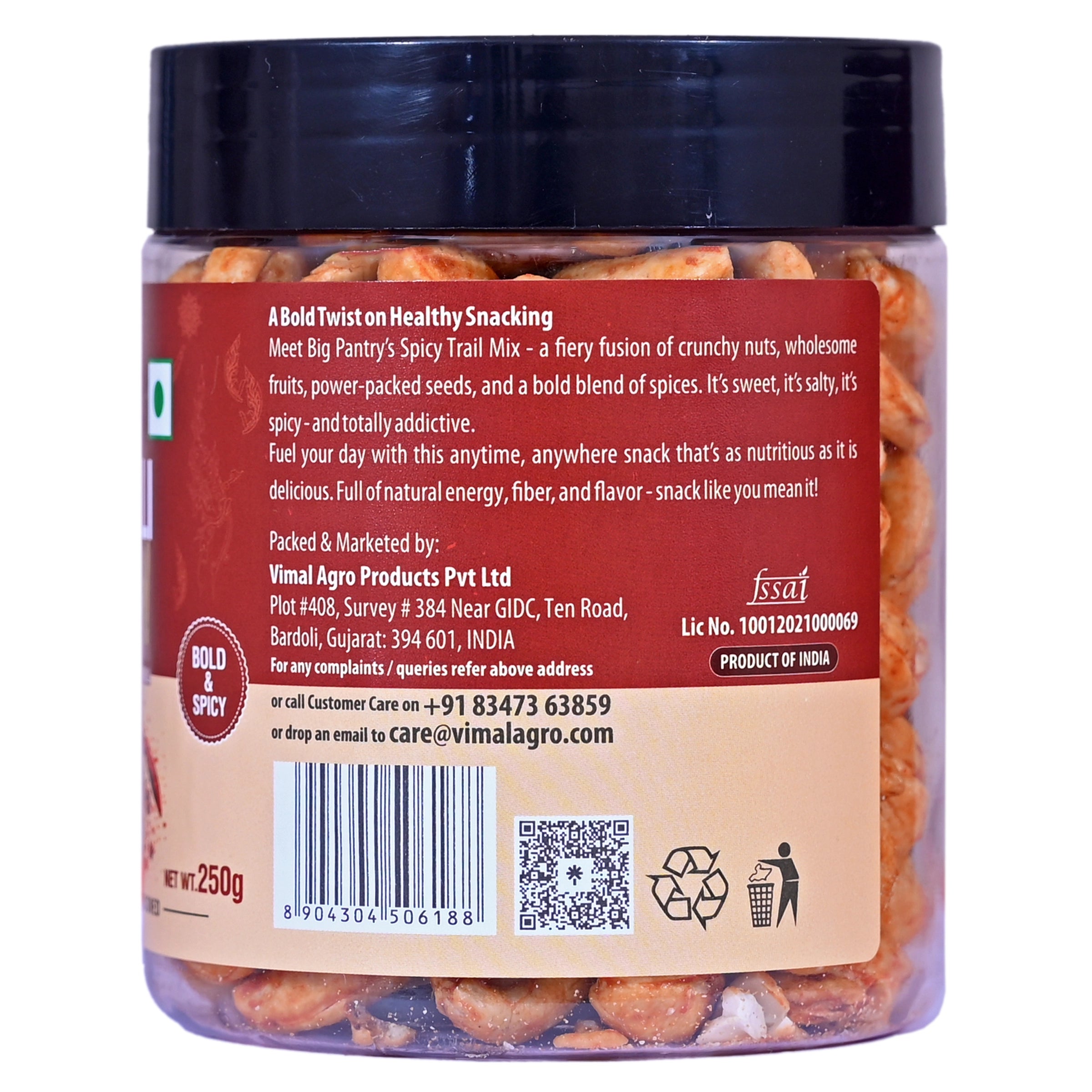 Big Pantry Jamaican Spice flavoured cashews jar close-up