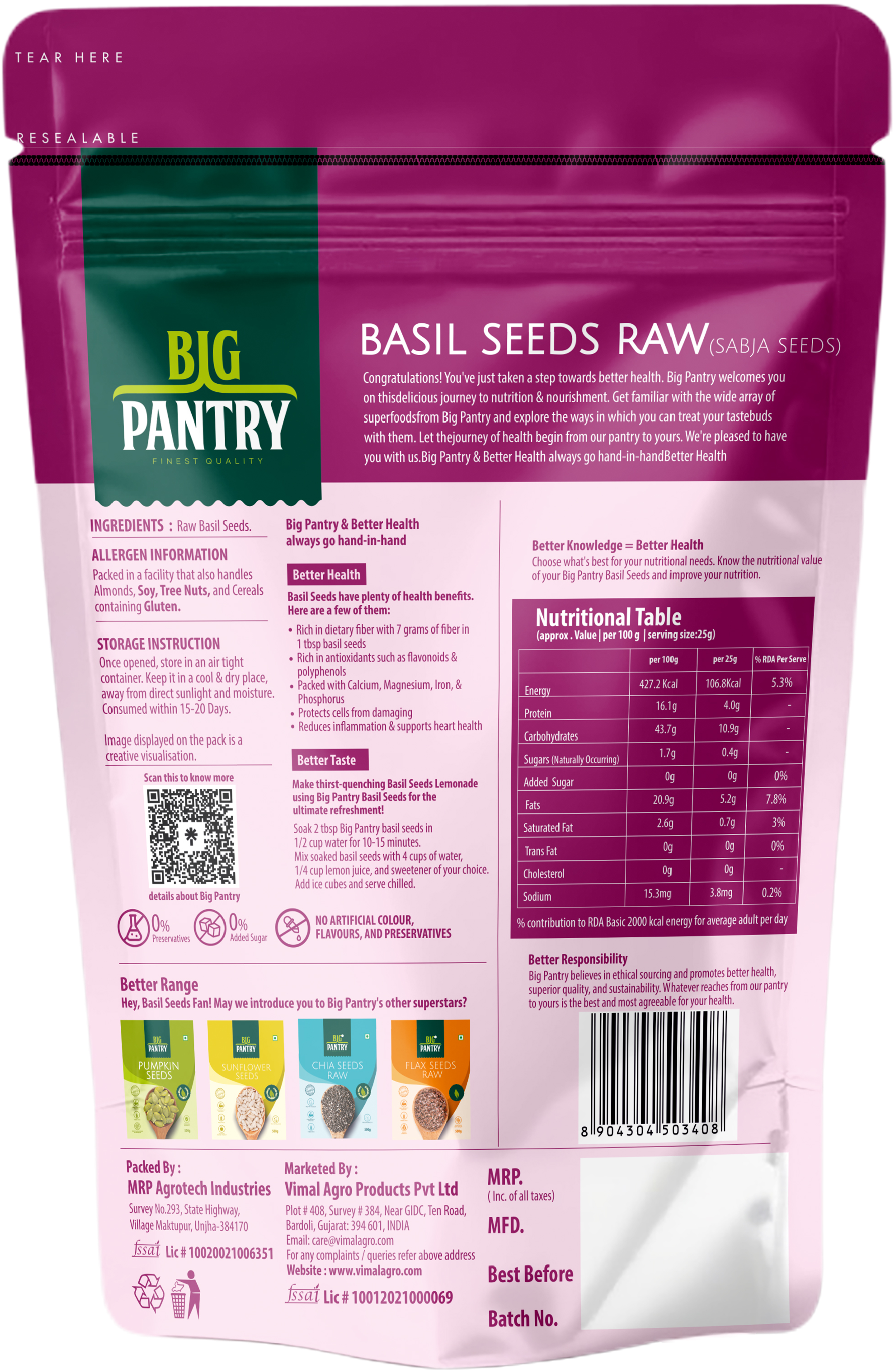 Basil Seeds 500g
