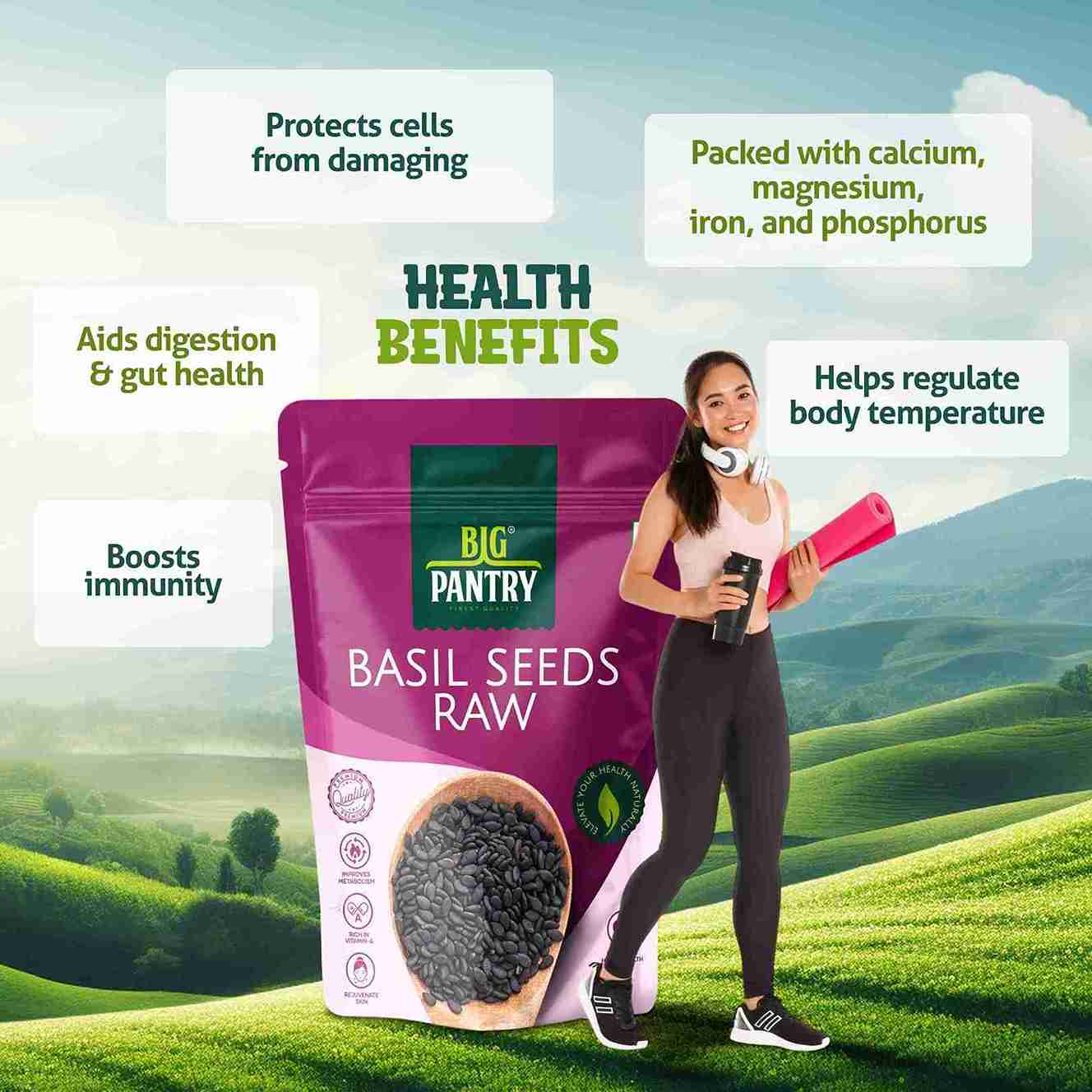 Raw Basil Seeds (Sabja) – Cooling, Fibre & Weight Loss