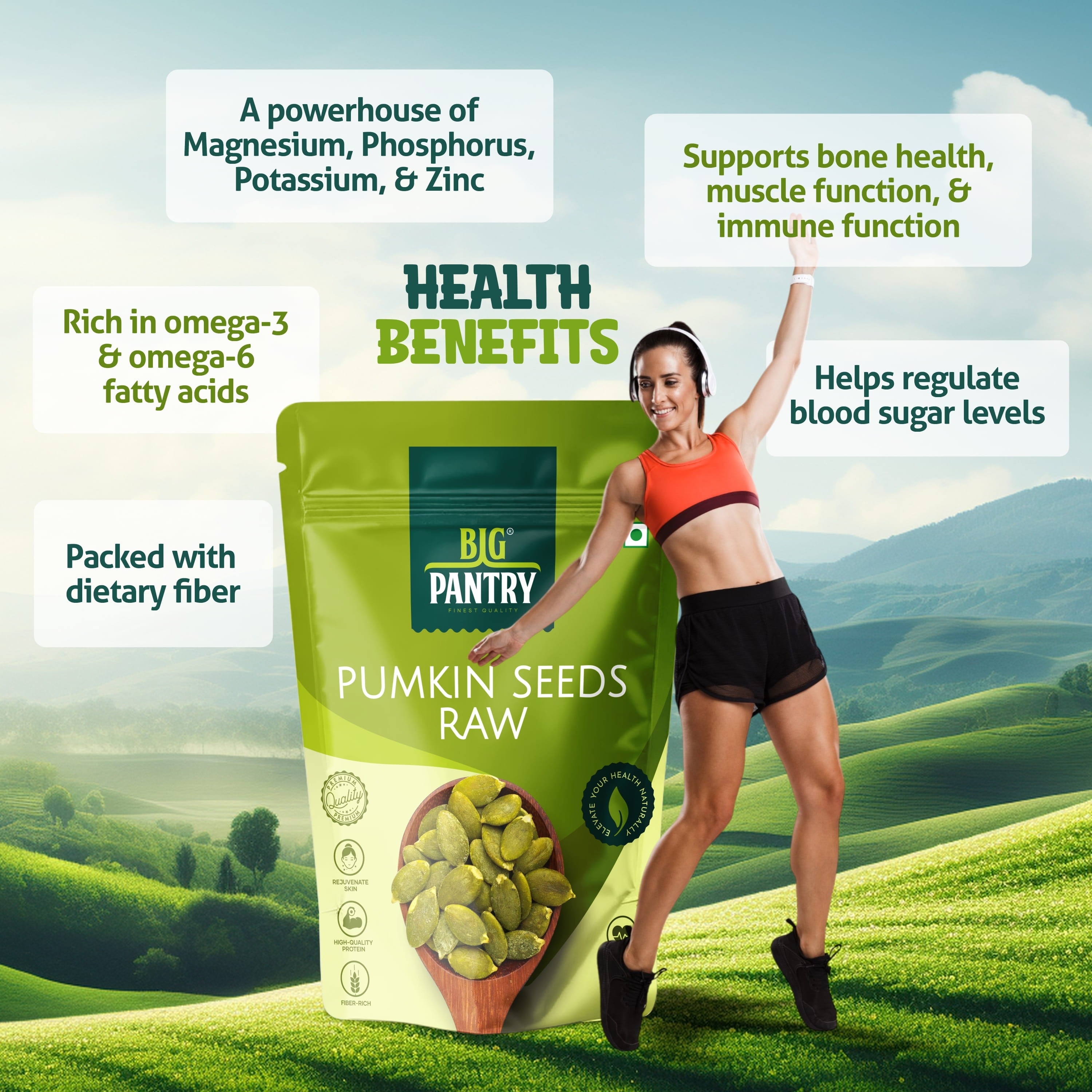 Raw Pumpkin Seeds – Plant Protein, Zinc & Magnesium