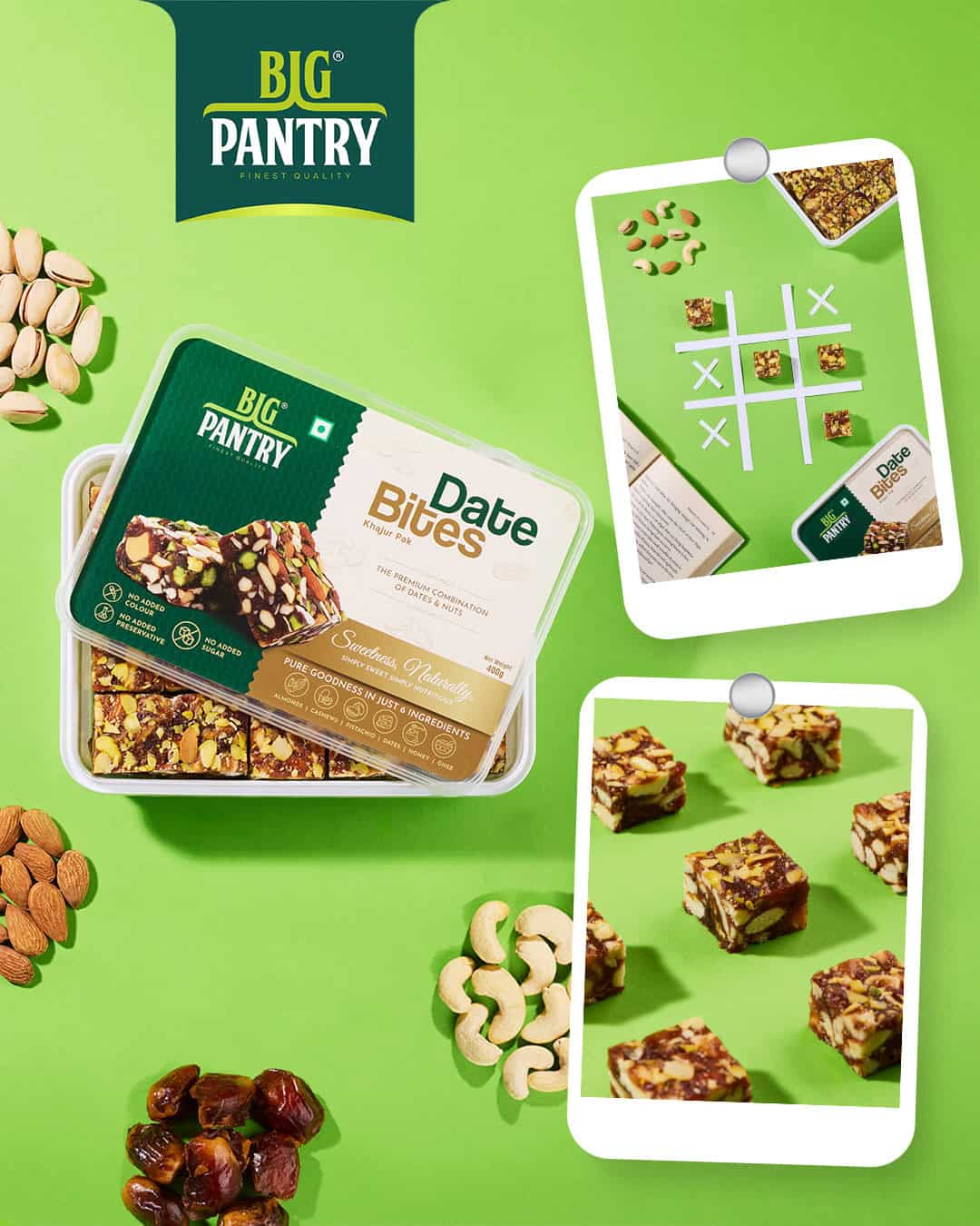 Date Bites with Almonds & Pistachios – 400g (Pack of 2)