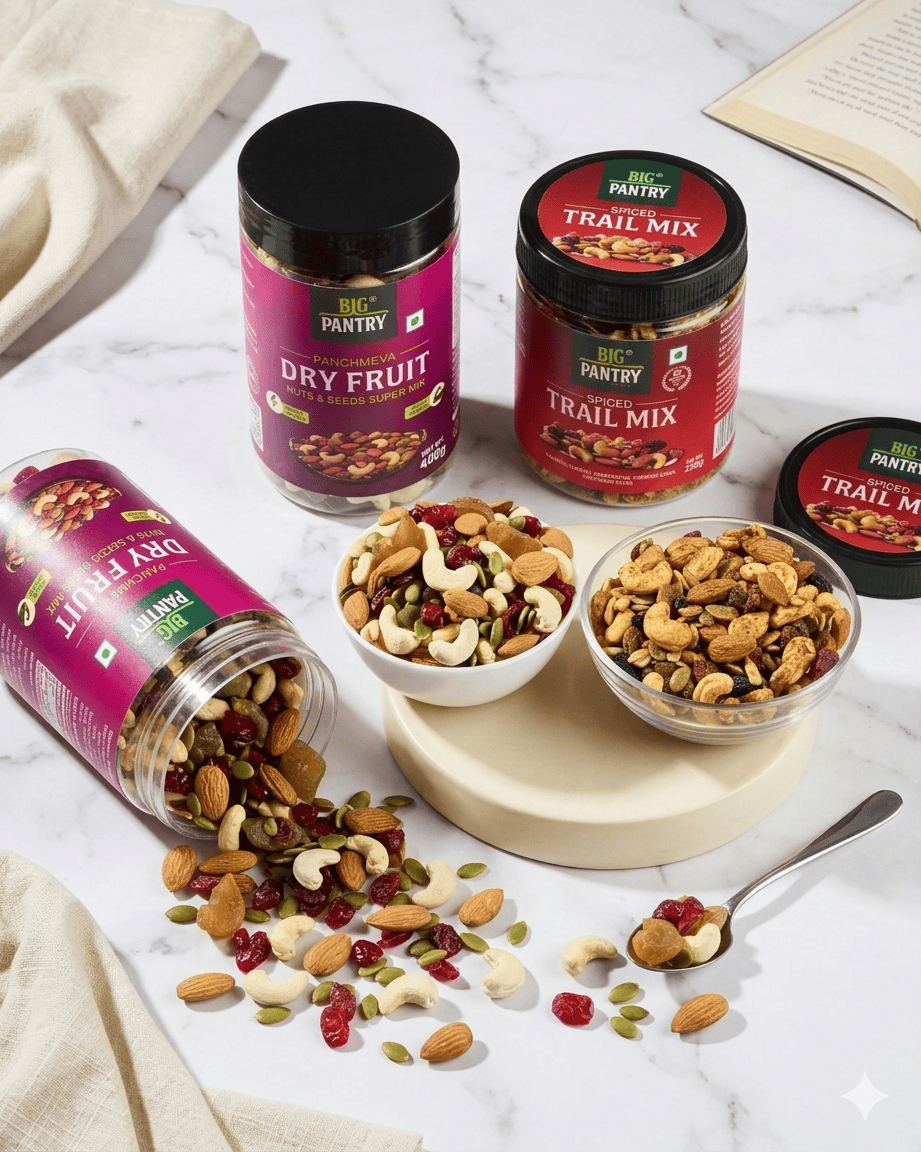 Trail Mix Variety Pack – Spicy & Superfood Mixes (650g)
