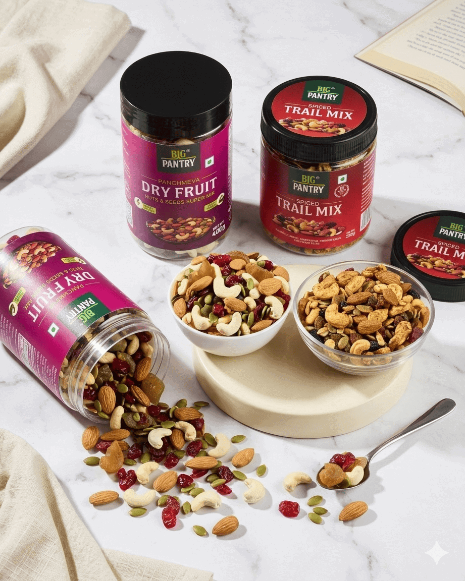 Trail Mix Variety Pack – Spicy & Superfood Mixes (650g)