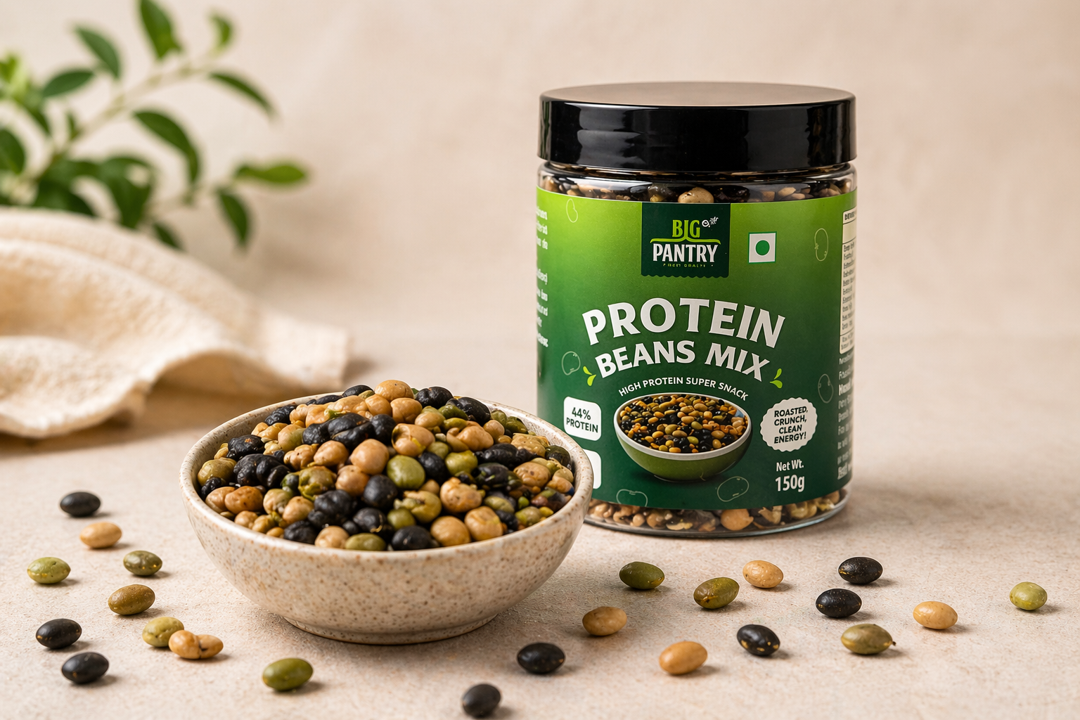 Protein Beans Mix – Roasted Soybean, Black Bean & Edamame
