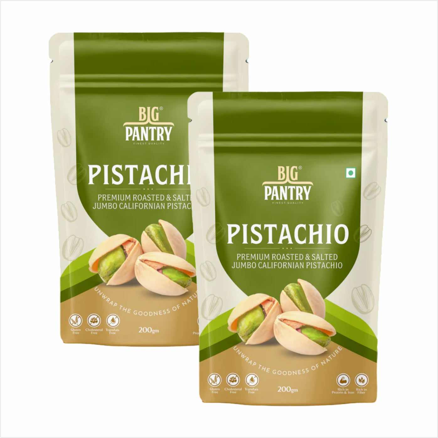 Premium Pistachios – Whole Unsalted Pista (200g Pouch)