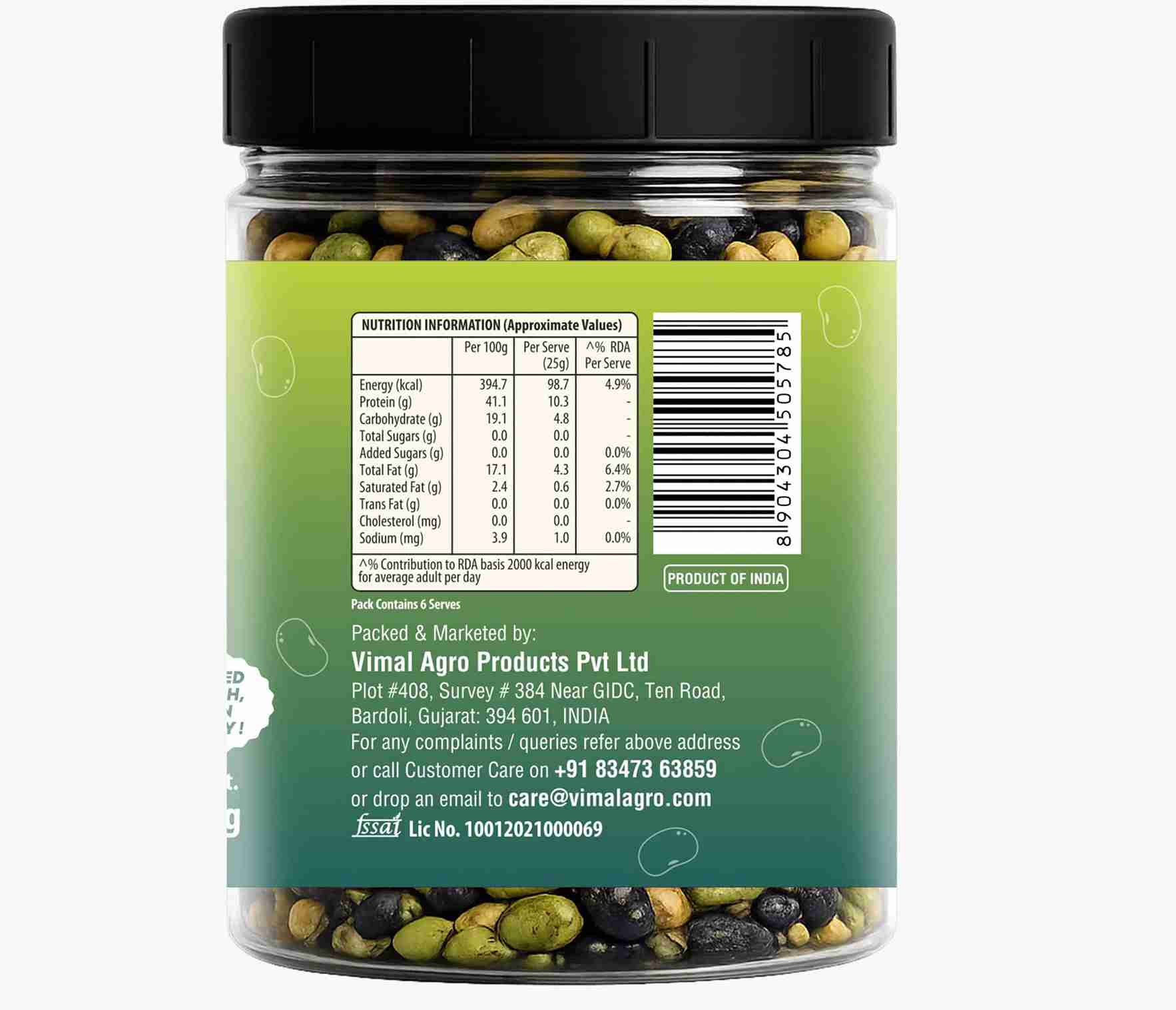 Protein Beans Mix – Roasted Soybean, Black Bean & Edamame