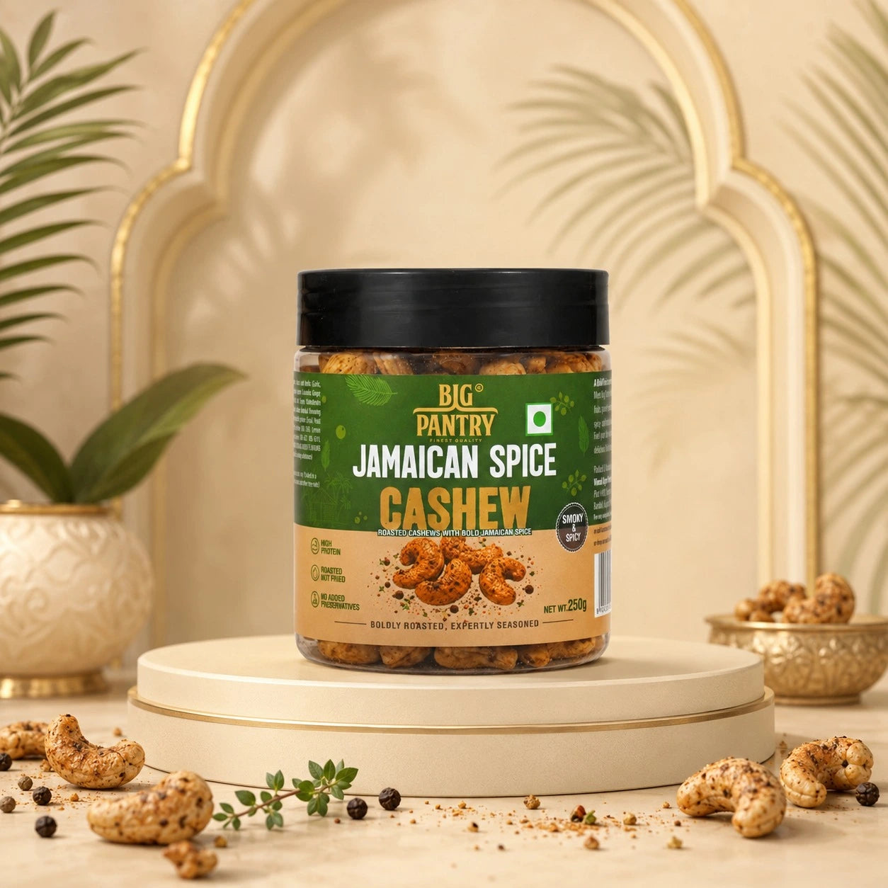 Flavoured Cashews Trio – Pick Any 3 Flavours (3 × 250g Jars)