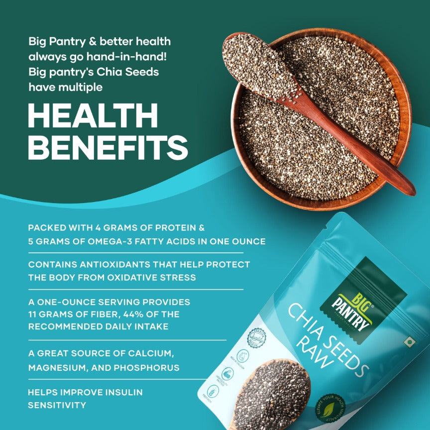 Raw Chia Seeds – Omega-3 & Fibre for Weight Loss