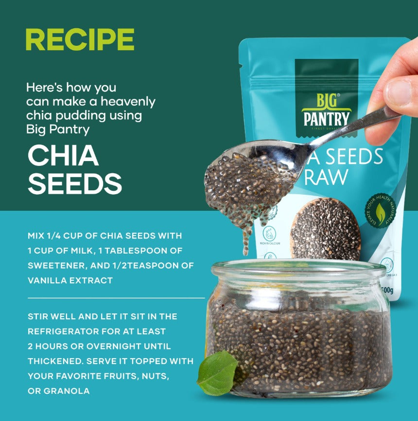 Raw Chia Seeds – Omega-3 & Fibre for Weight Loss