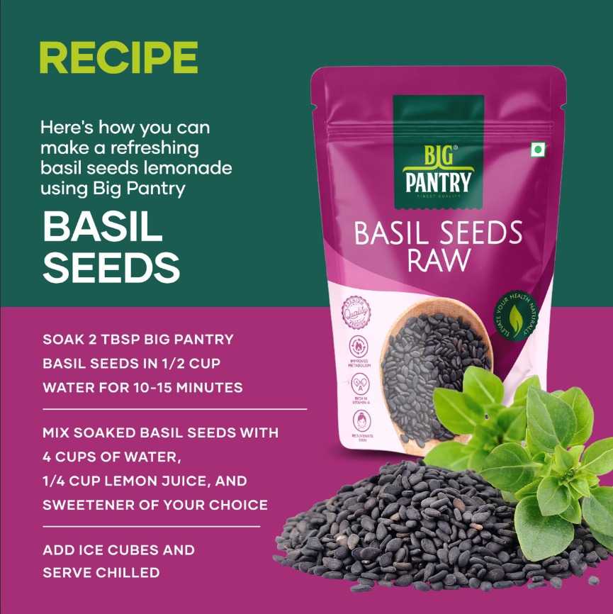 Raw Basil Seeds (Sabja) – Cooling, Fibre & Weight Loss