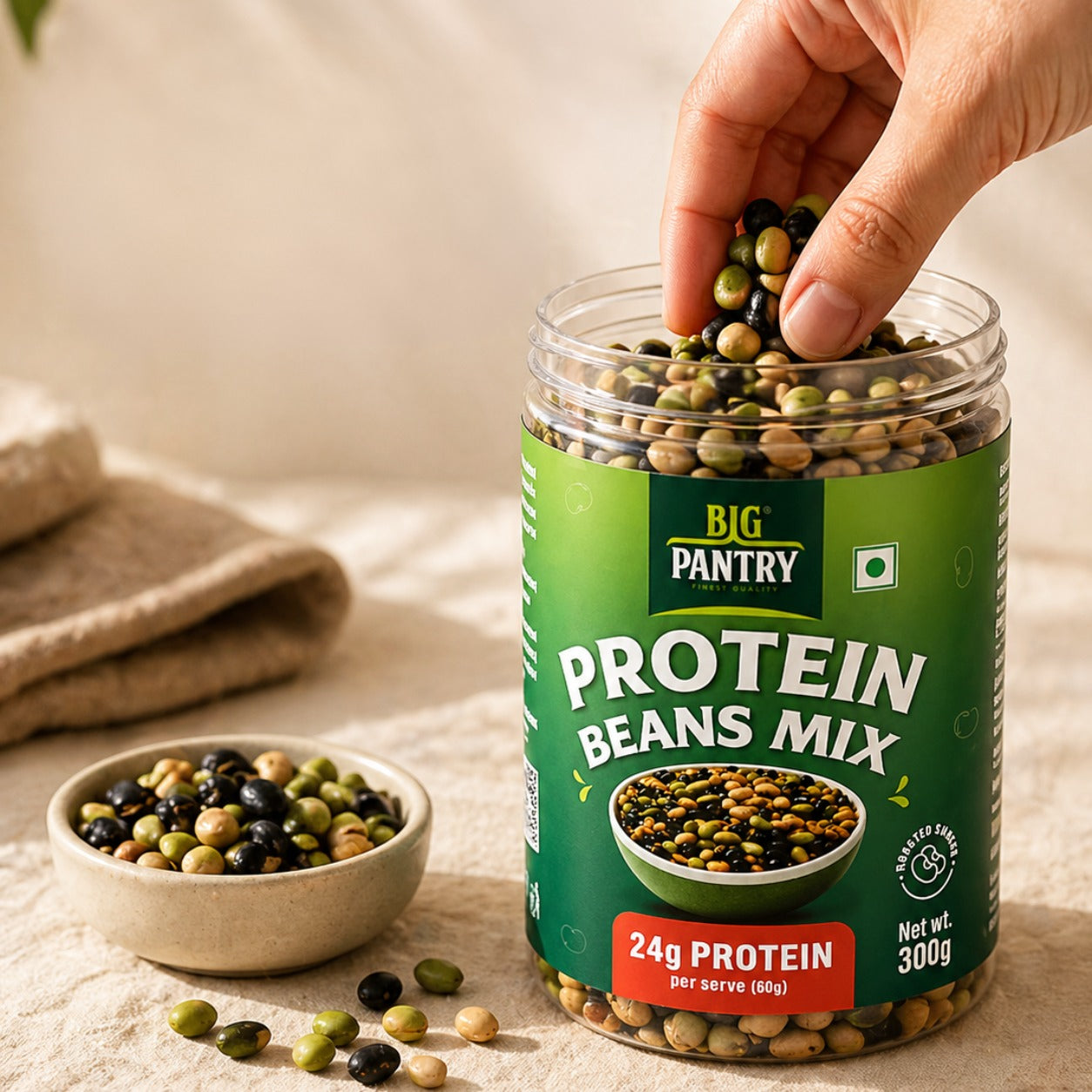 Protein Beans Mix – Roasted Soybean, Black Bean & Edamame