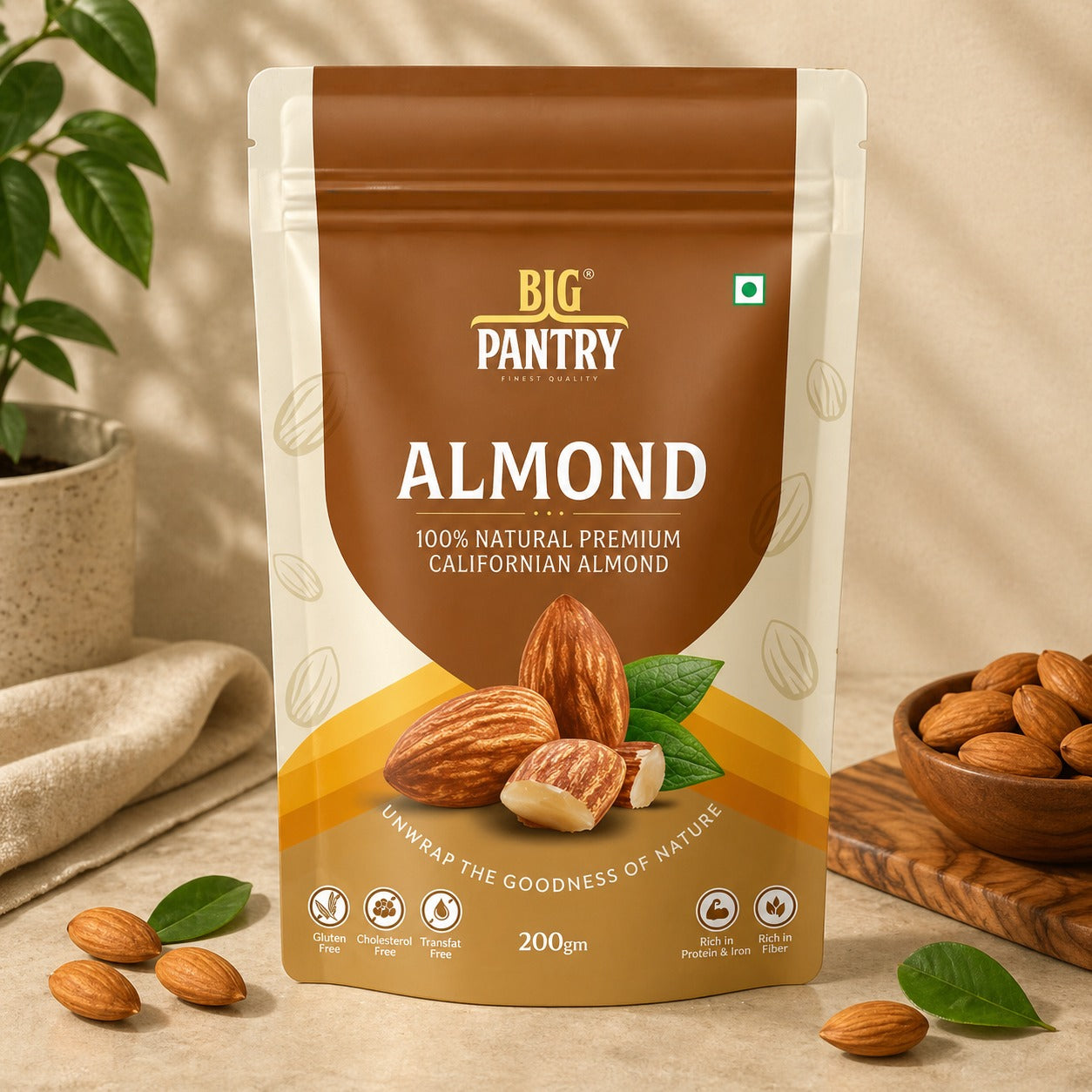 California Almonds – Stay-Fresh Multipack (5×200g, 1kg)