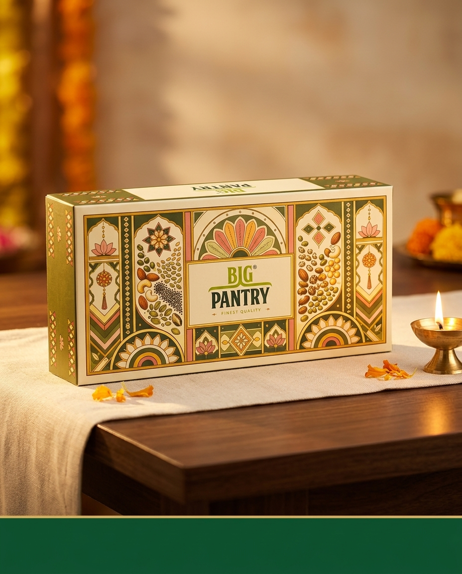 Protein Gift Box - hand-illustrated keepsake box, festive