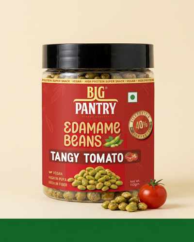 Tangy Tomato flavoured roasted edamame jar