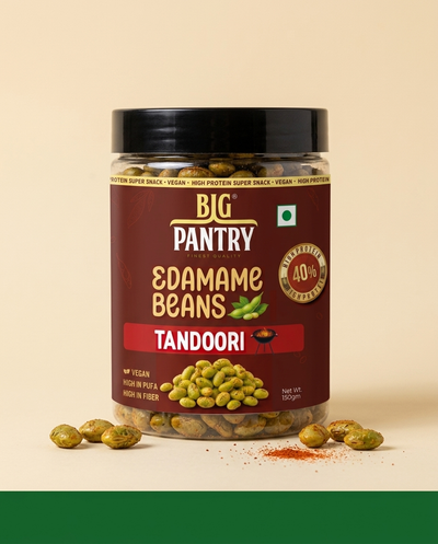 Tandoori flavoured roasted edamame jar