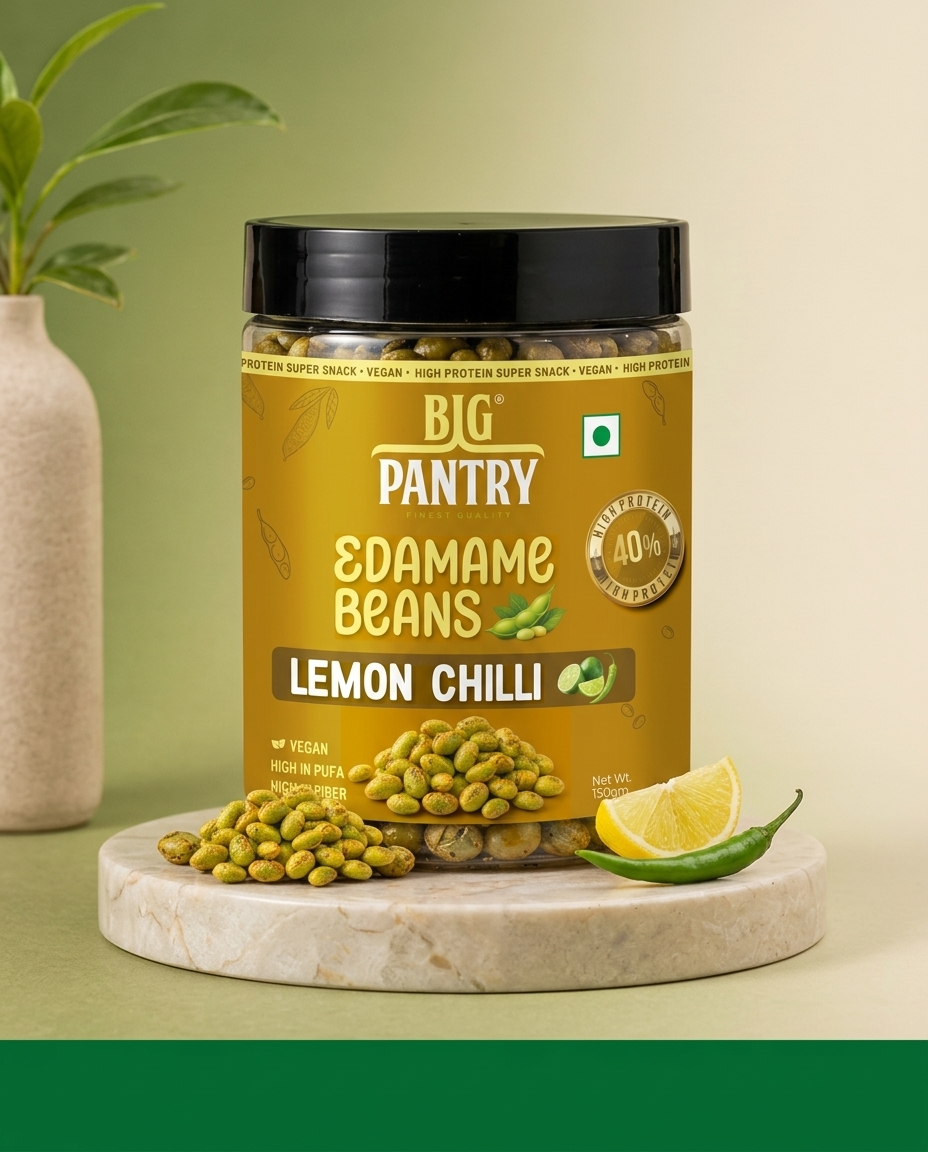 Big Pantry Lemon Chilli Edamame Beans 150g jar